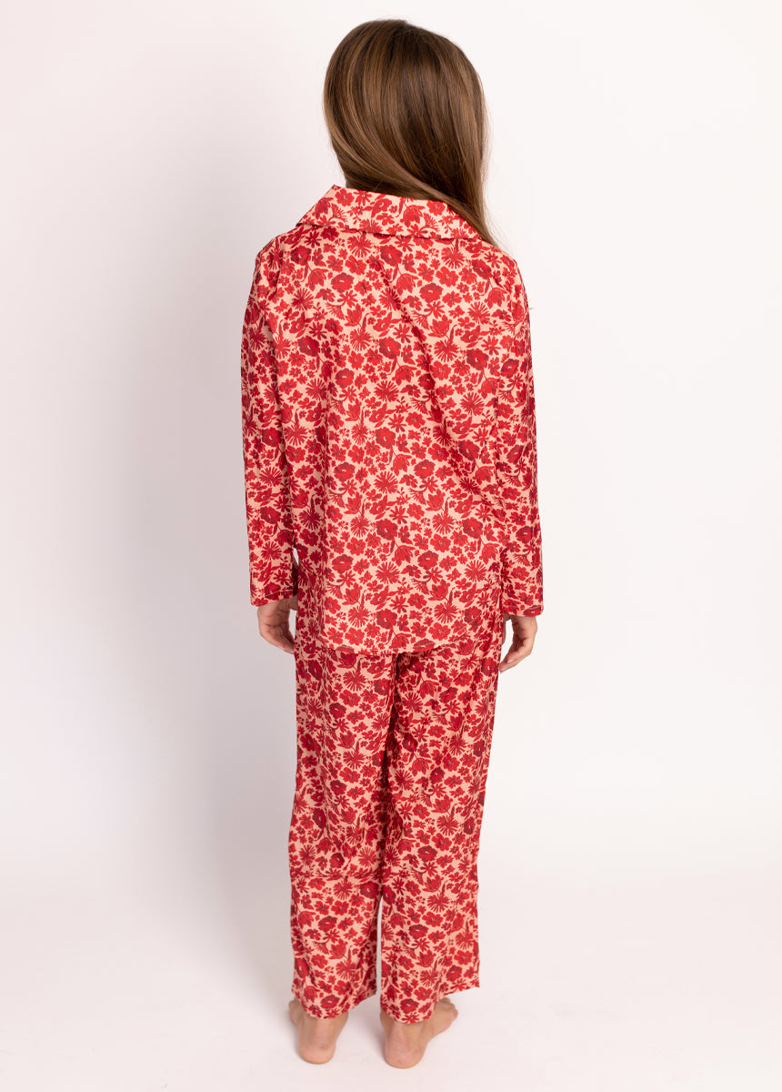 Lyanne PJ Set in Red Floral