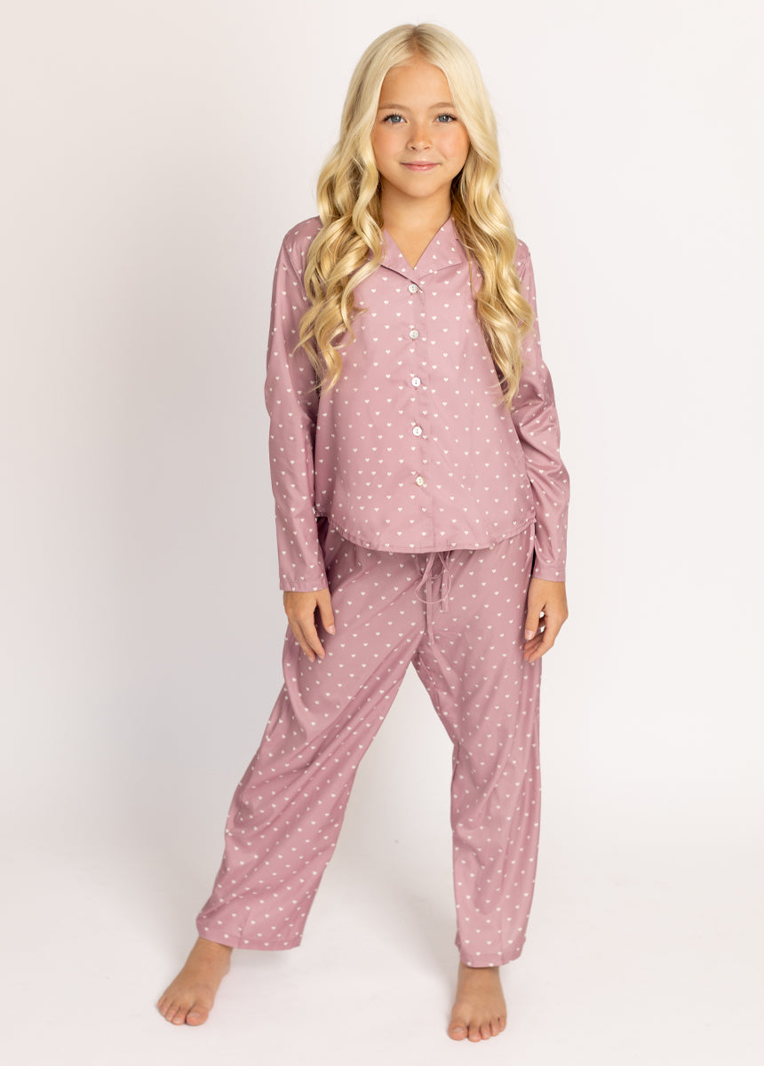 Lyanne PJ Set in Ditsy Heart