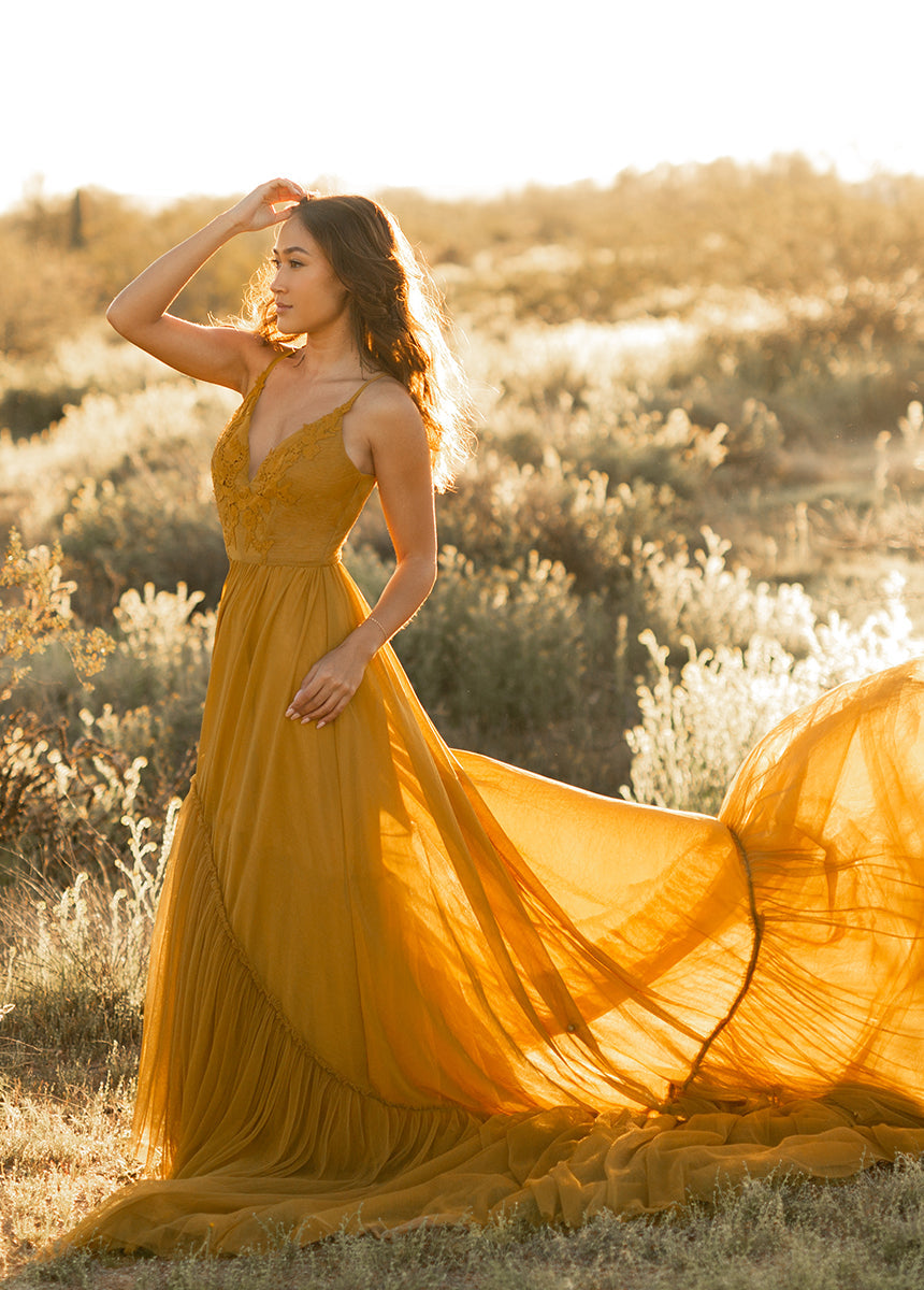 Mckenna Impact Dress in Tarnished Gold