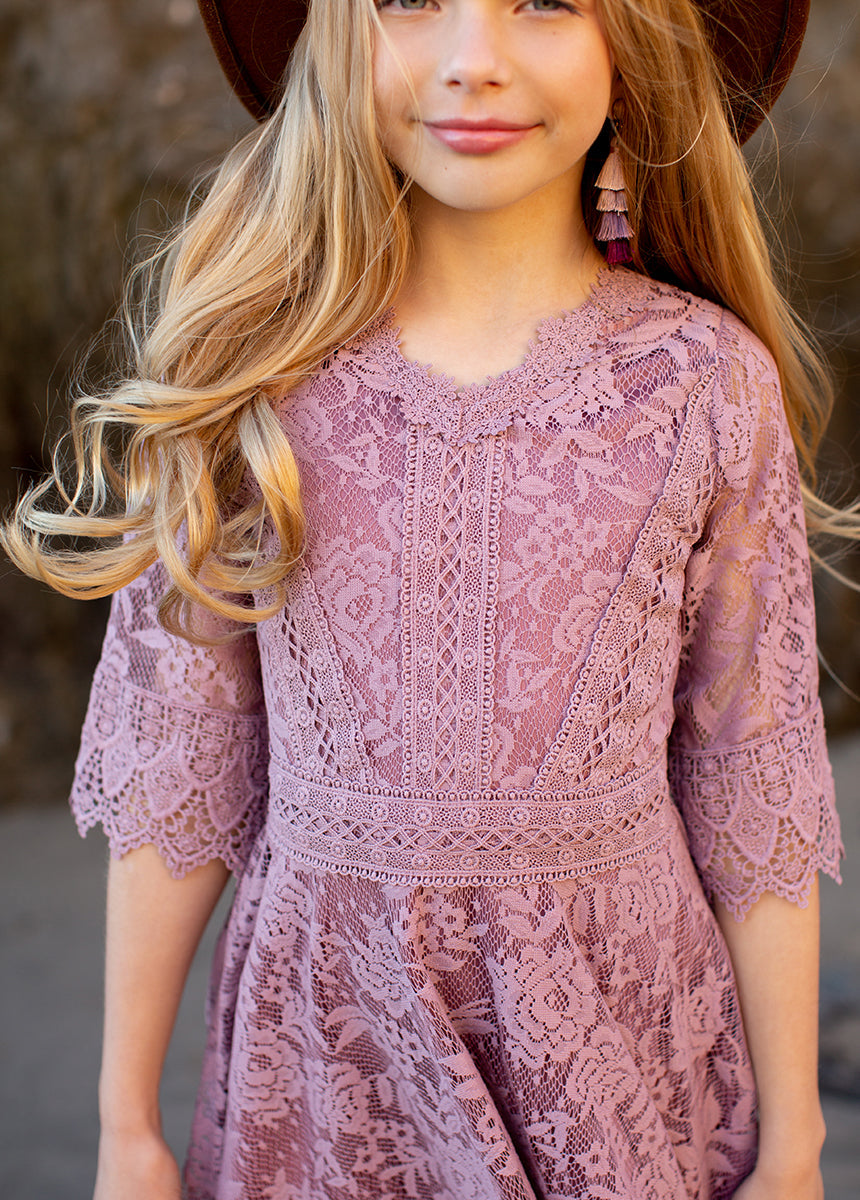 Maeby Dress in Dusty Orchid