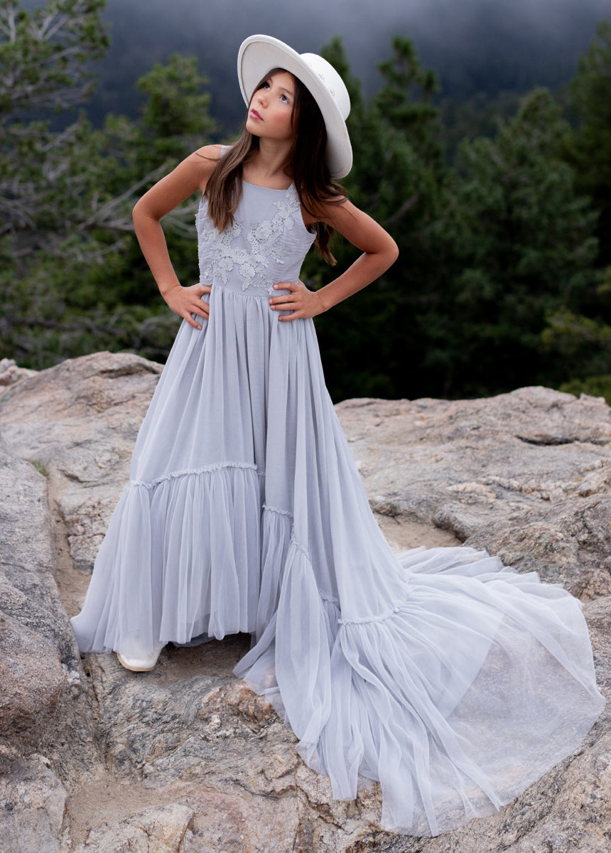 Maia Impact Dress in Blue Smoke