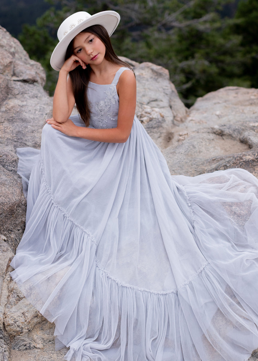 Maia Impact Dress in Blue Smoke