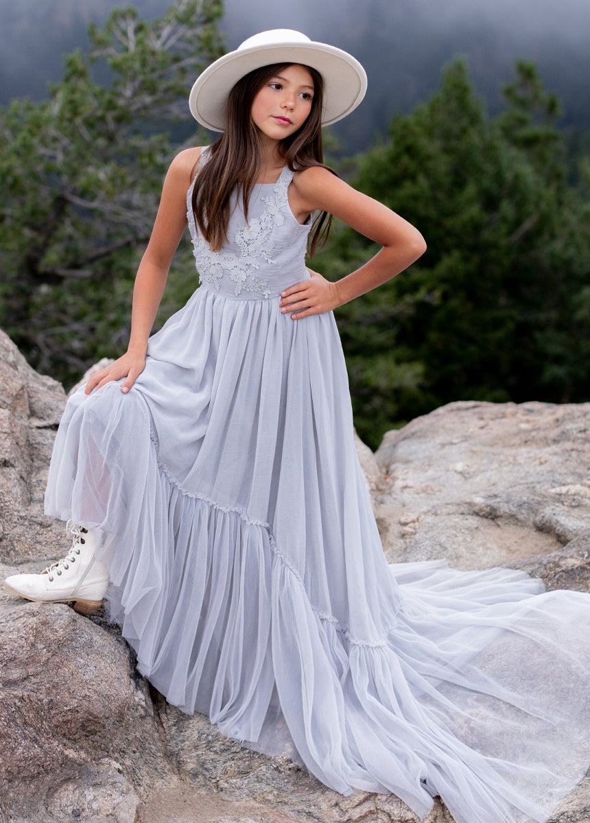 Maia Impact Dress in Blue Smoke