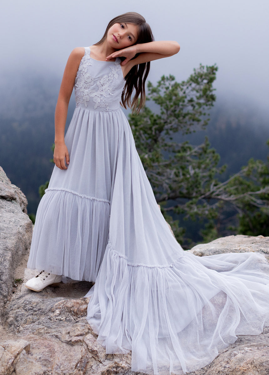 Maia Impact Dress in Blue Smoke