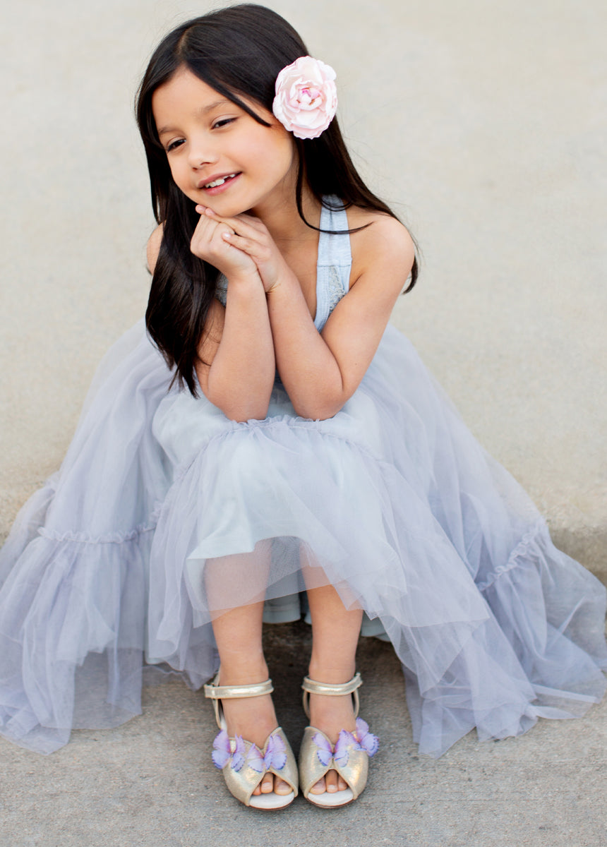 Mercedes Peep Toe Flats in Multi