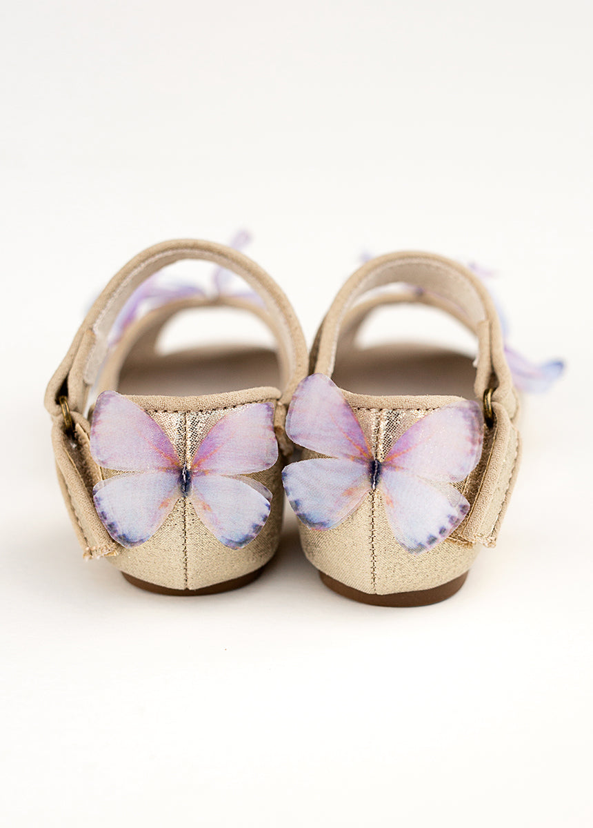 Mercedes Peep Toe Flats in Multi