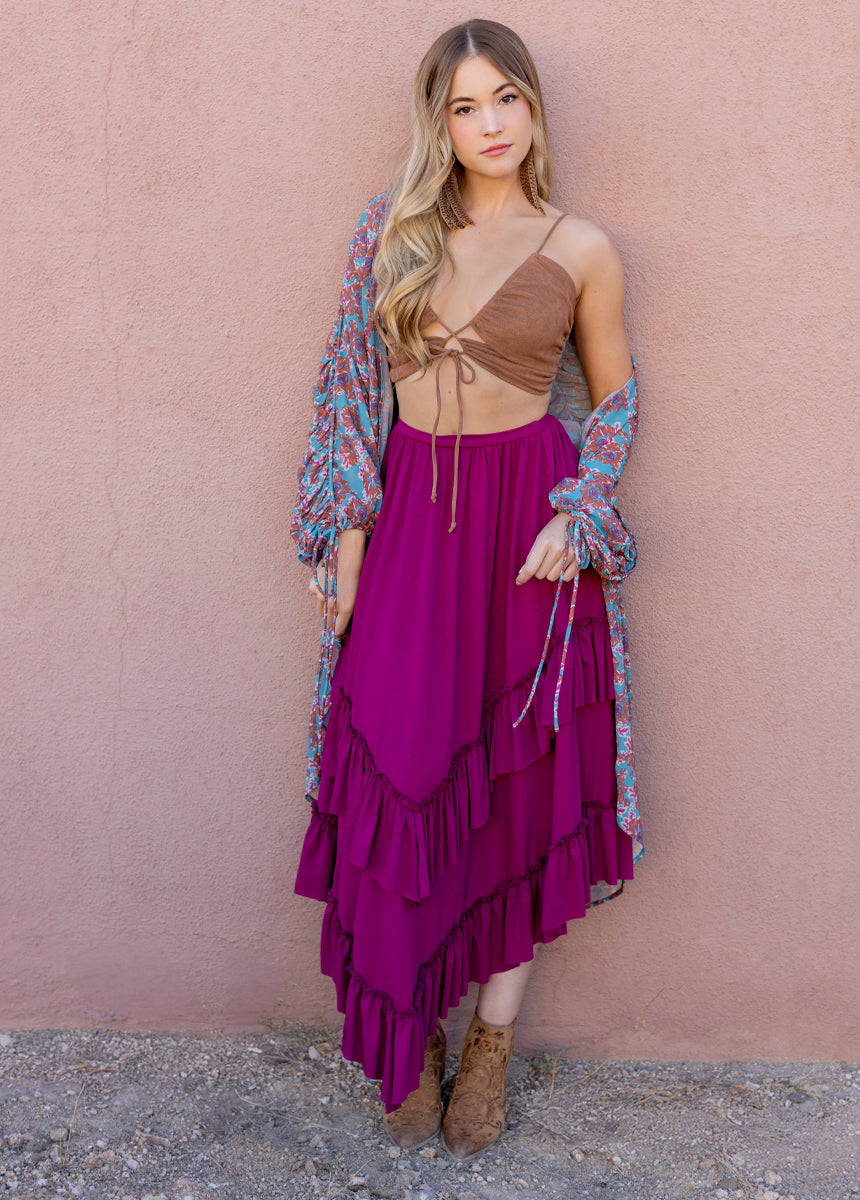 Brandy Duster in Teal Floral