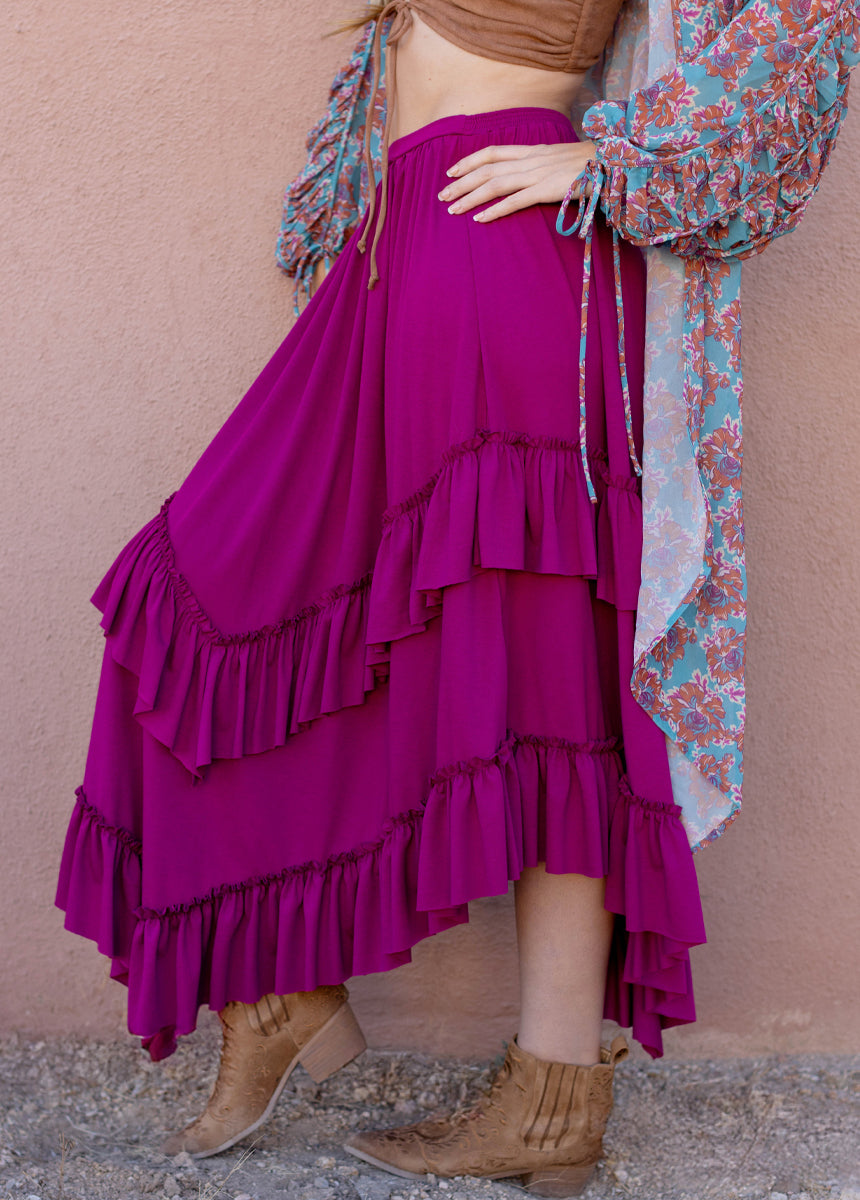 Theresa Skirt in Berry