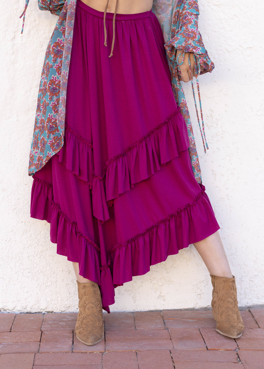 Theresa Skirt in Berry