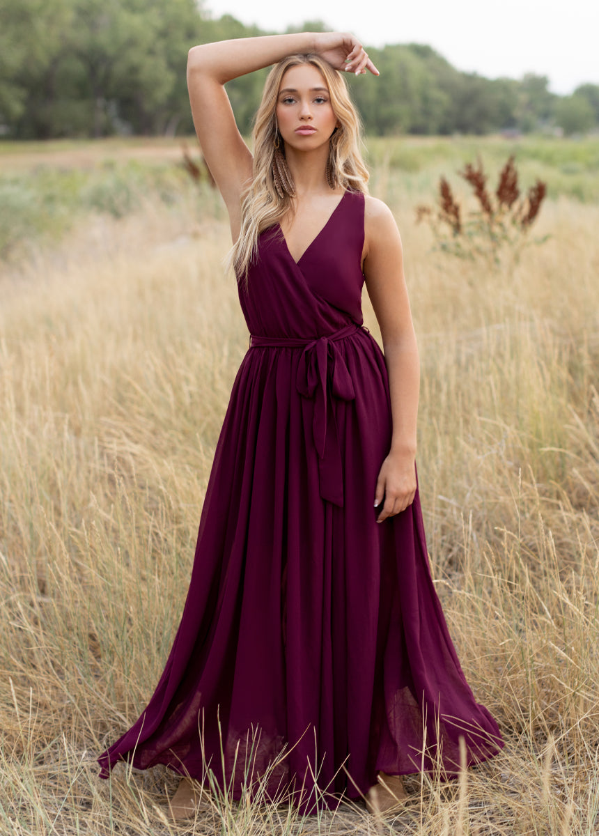 Miriam Dress in Plum