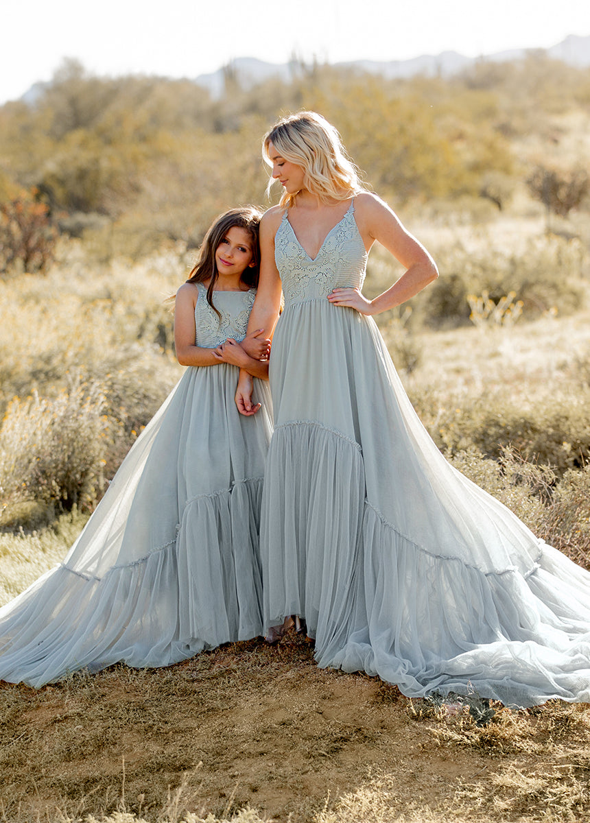 Mckenna Impact Dress in Blue Smoke