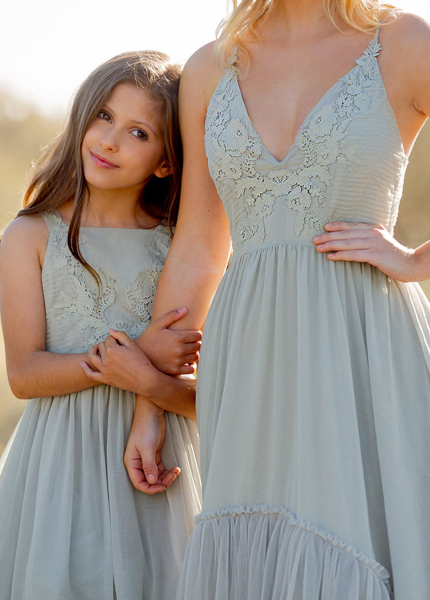 Mckenna Impact Dress in Blue Smoke