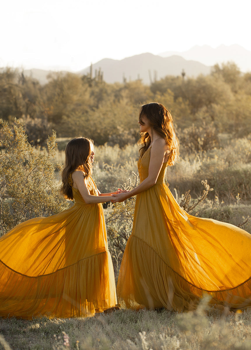 Maia Impact Dress in Tarnished Gold