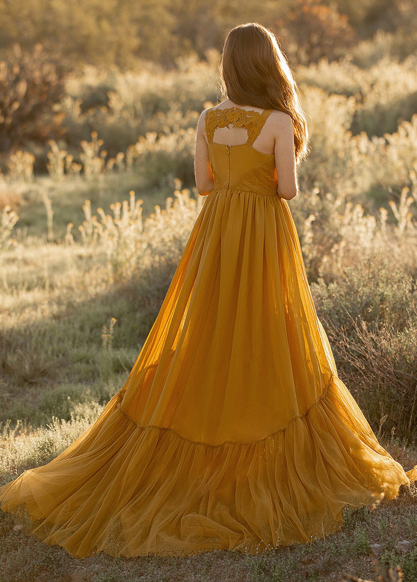 Maia Impact Dress in Tarnished Gold