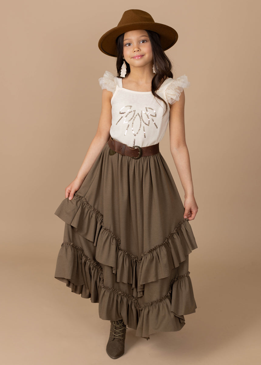 Terrea Skirt in Burnt Oregano