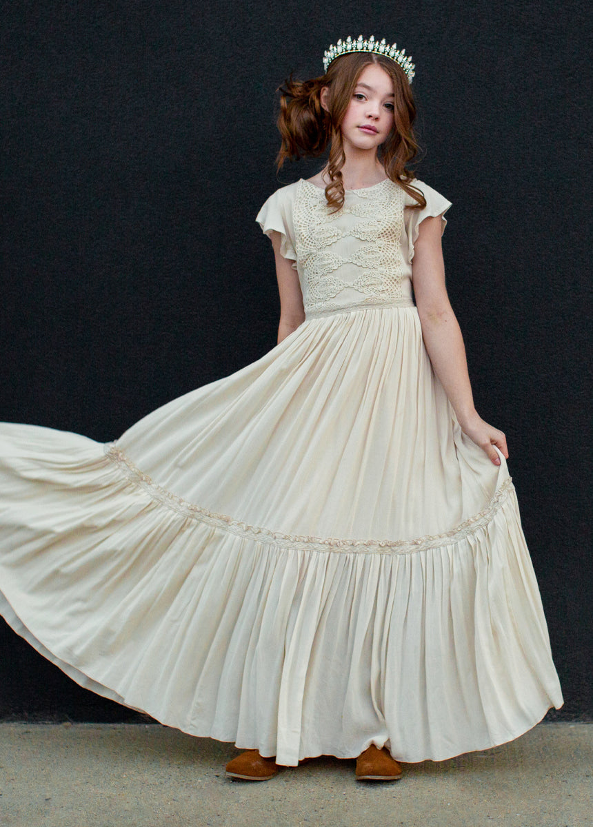 Viola Dress in Cream