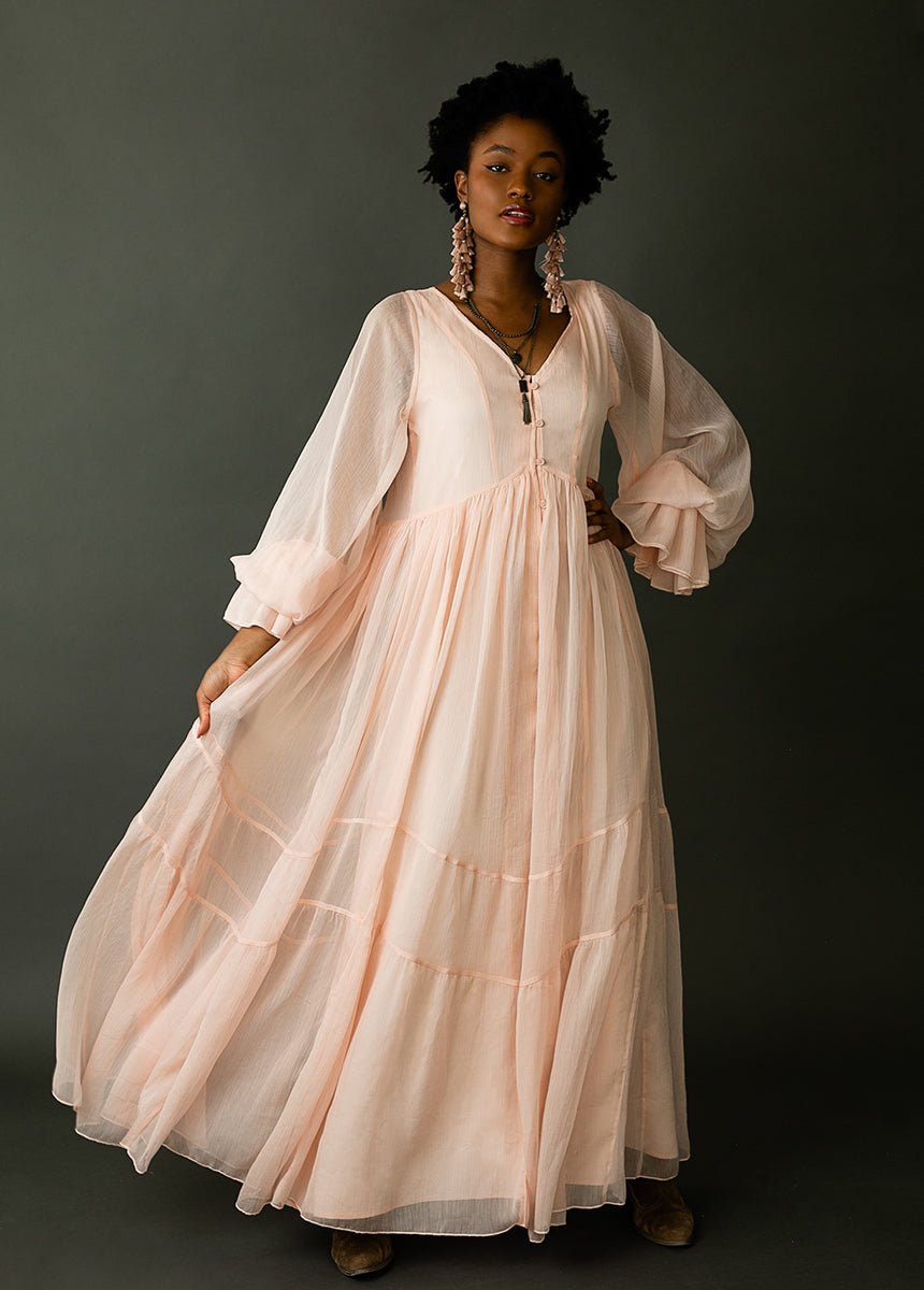 Ninette Maxi Dress in Blush