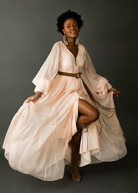 Ninette Maxi Dress in Blush