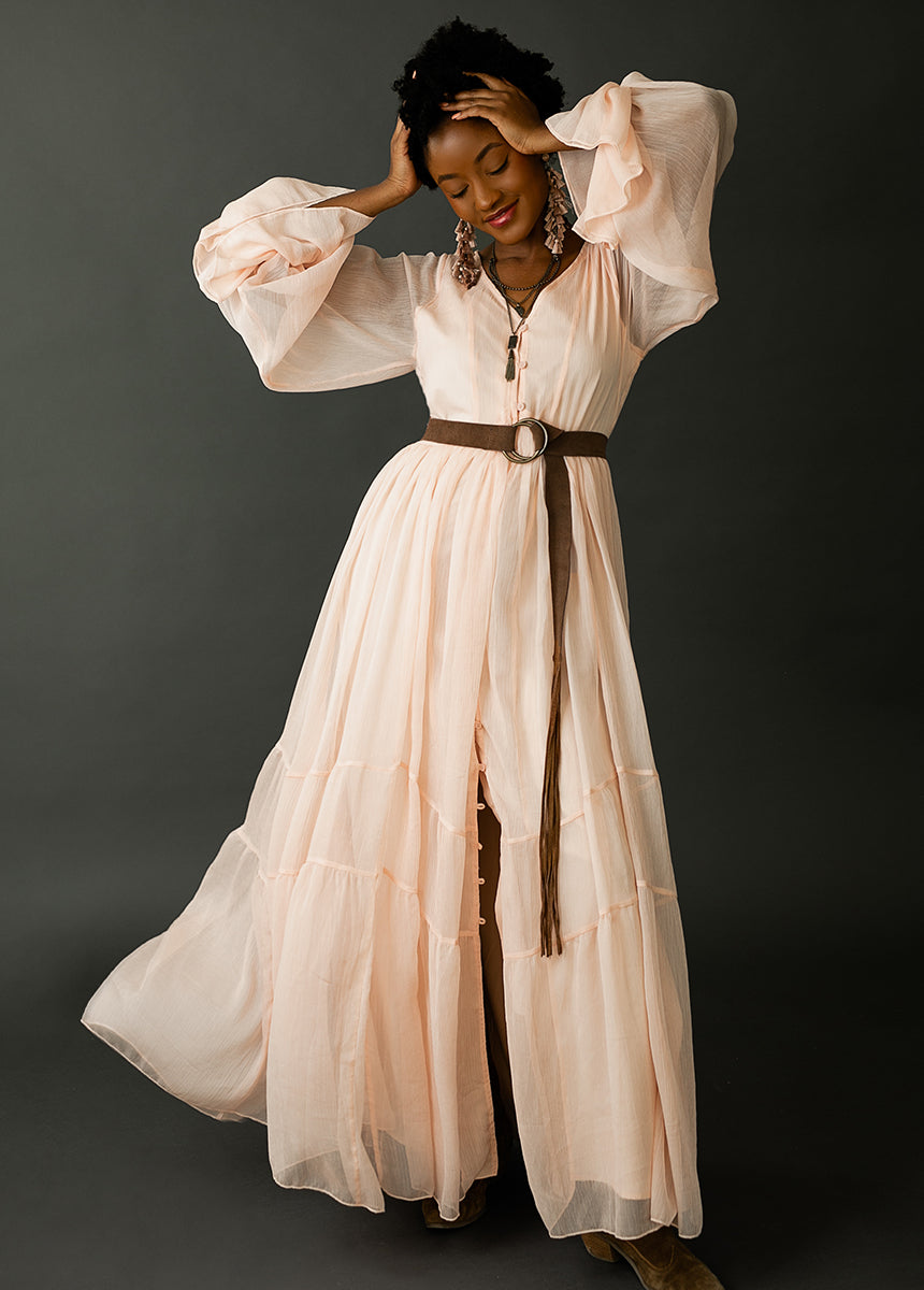 Ninette Maxi Dress in Blush