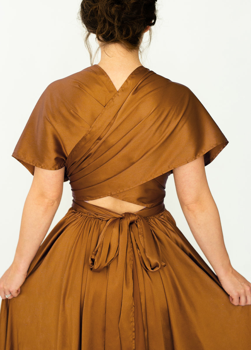 June Impact Dress in Dark Honey