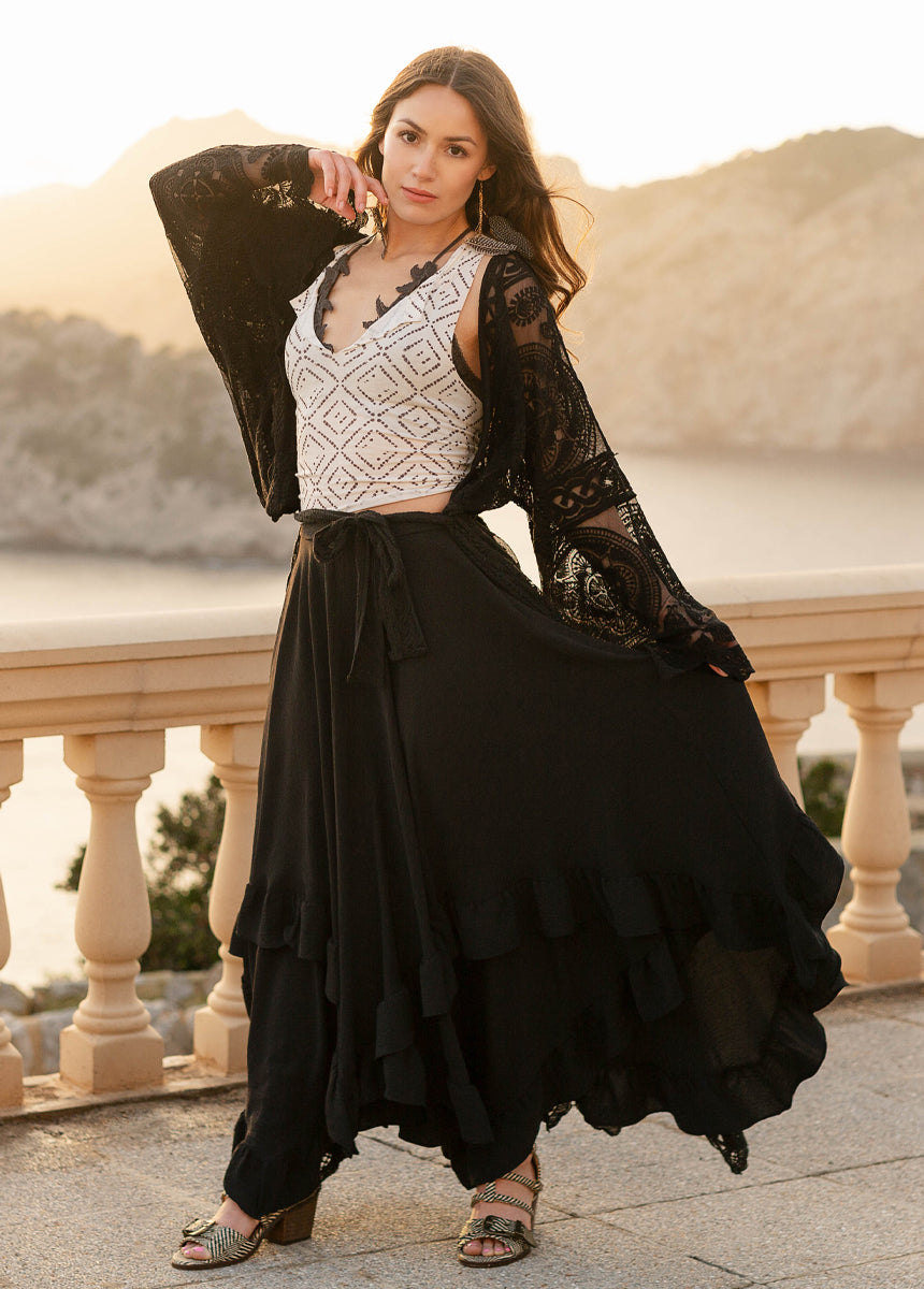 Naima Tank in Cream Boho Geo