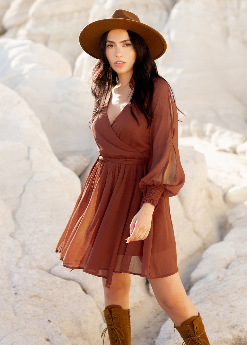 Ani Dress in Rust