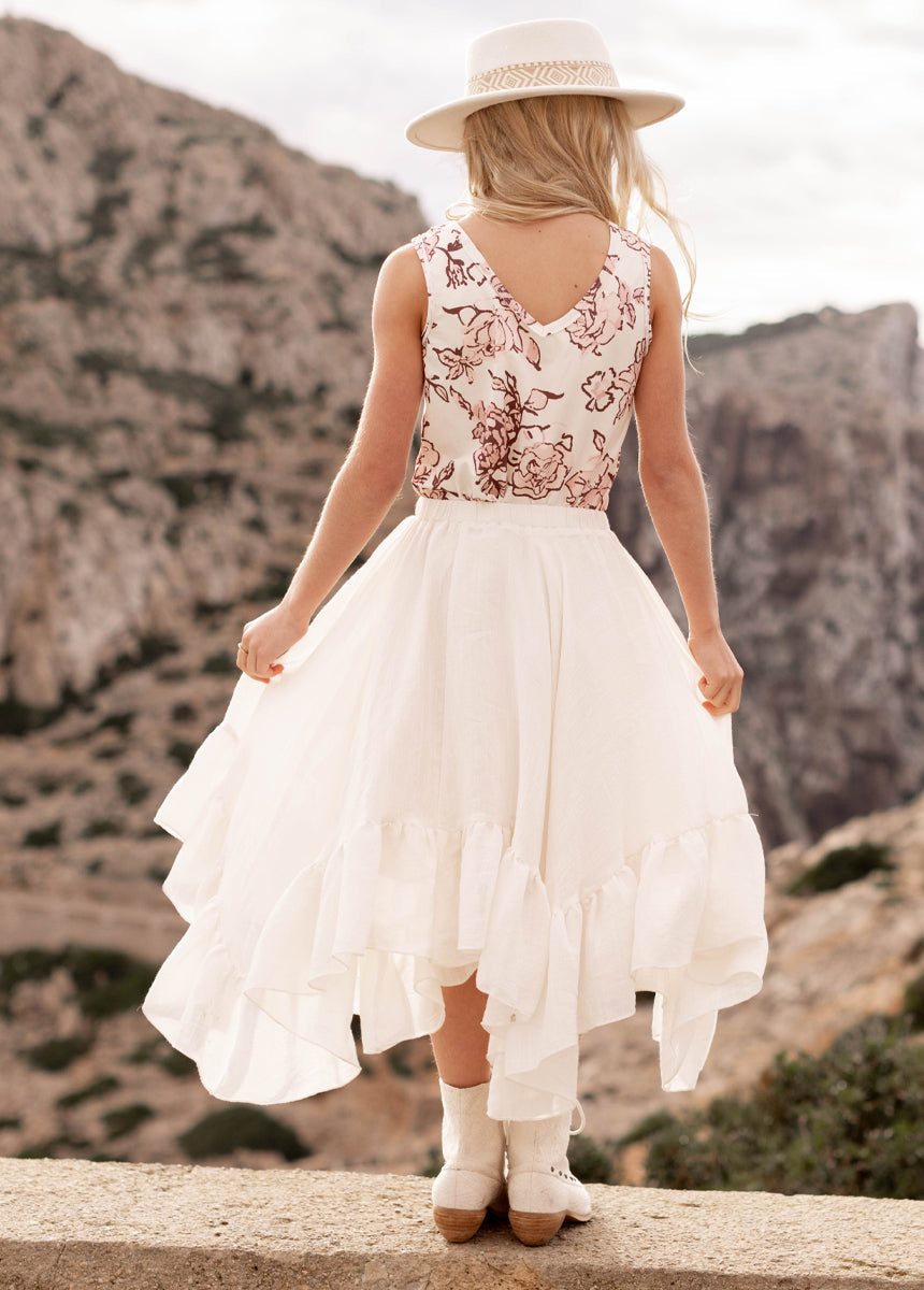 Neila Tank in Cream Boho Floral