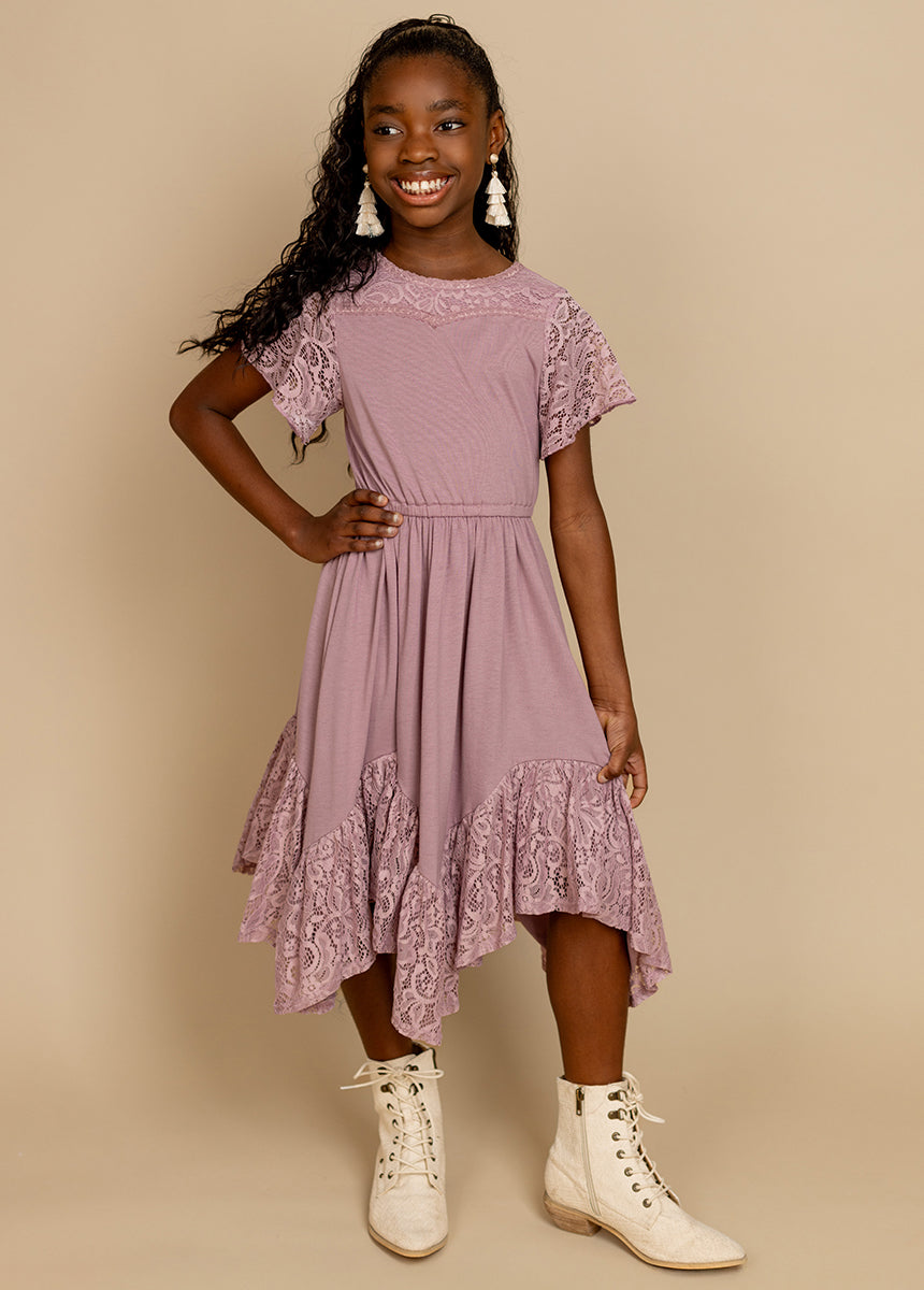 Nemia Dress in Dusty Mauve