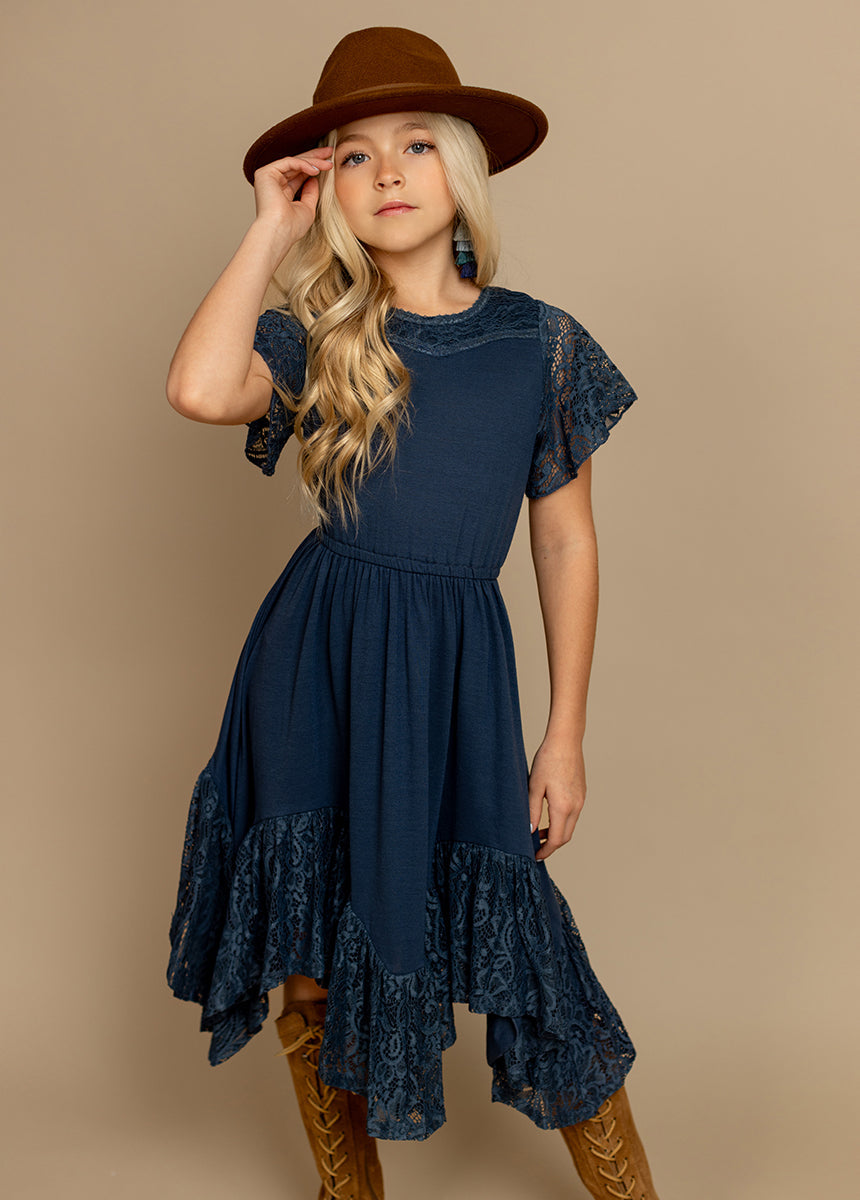 Nemia Dress in Navy