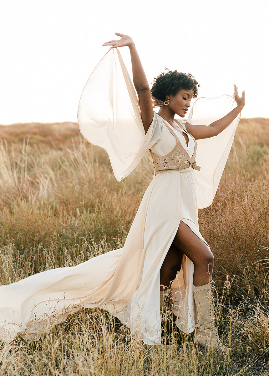 Nerina Dress in Ecru