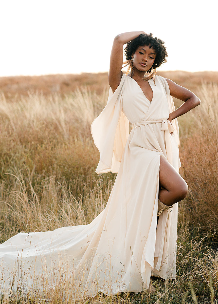 Nerina Dress in Ecru