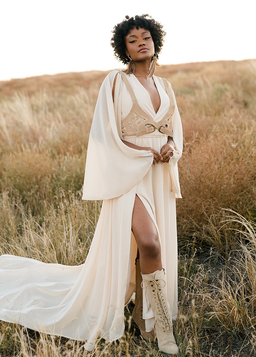 Nerina Dress in Ecru