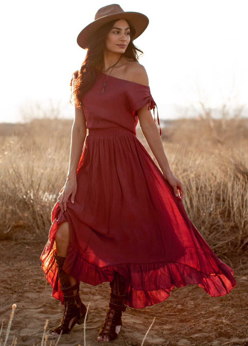 Gia Dress in Mesa Rose