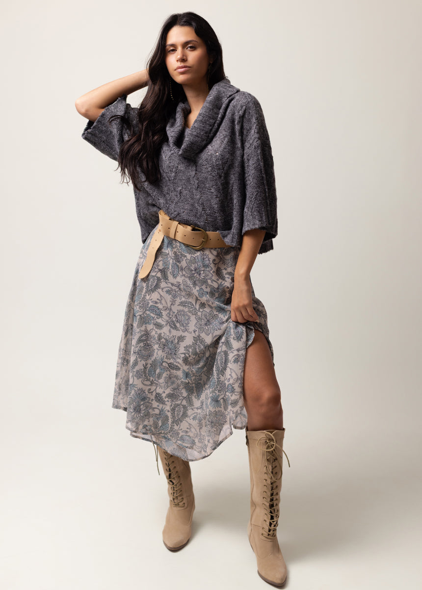 Sana Skirt in Whisper Blue Floral