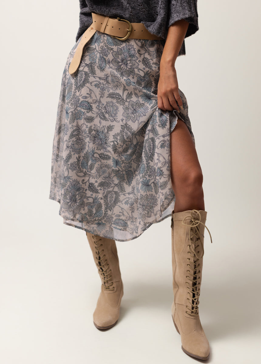 Sana Skirt in Whisper Blue Floral