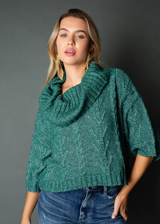 Nikkola Sweater in Heather Peacock