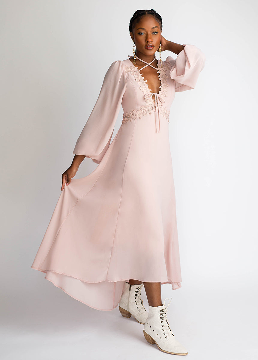 Niobe Dress in Blush