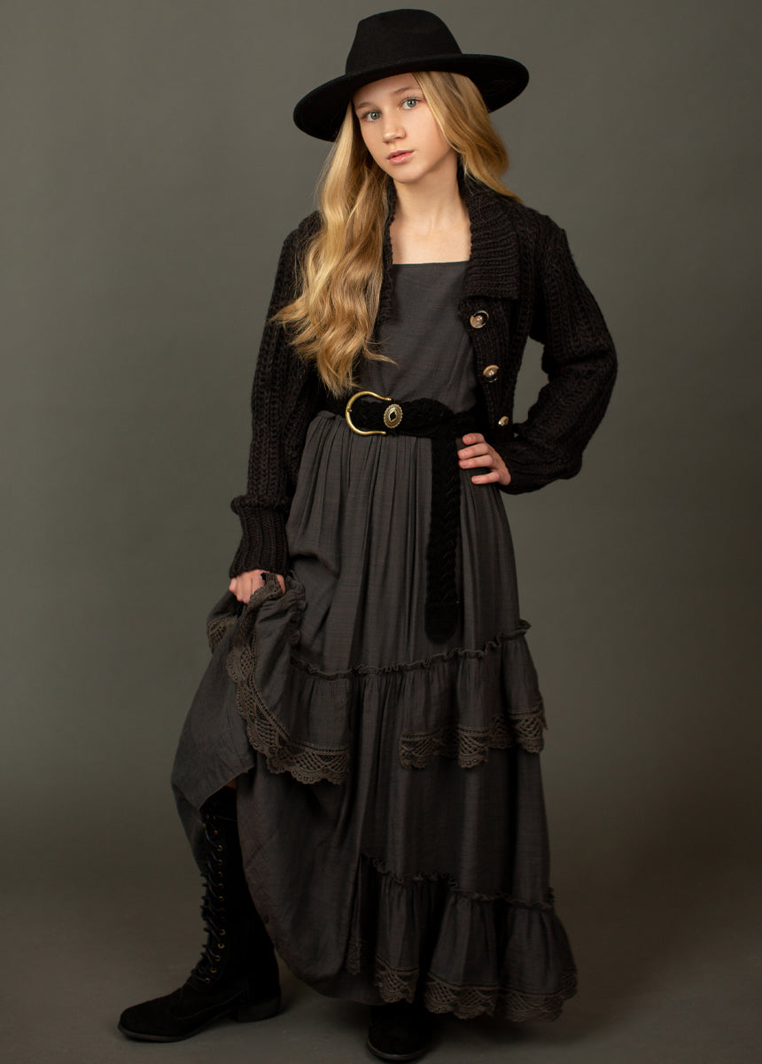 Wendie Leather Belt in Black