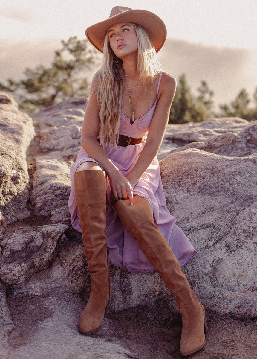 Nyra Slouch Boot in Warm Camel