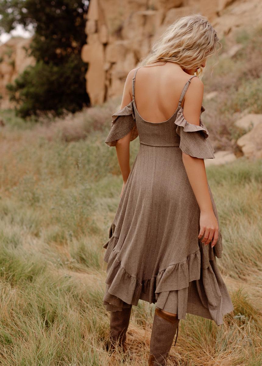 Odile Dress in Taupe
