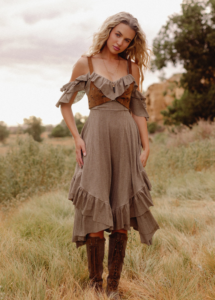 Odile Dress in Taupe