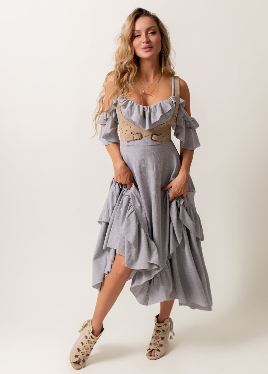 Odile Dress in Gray