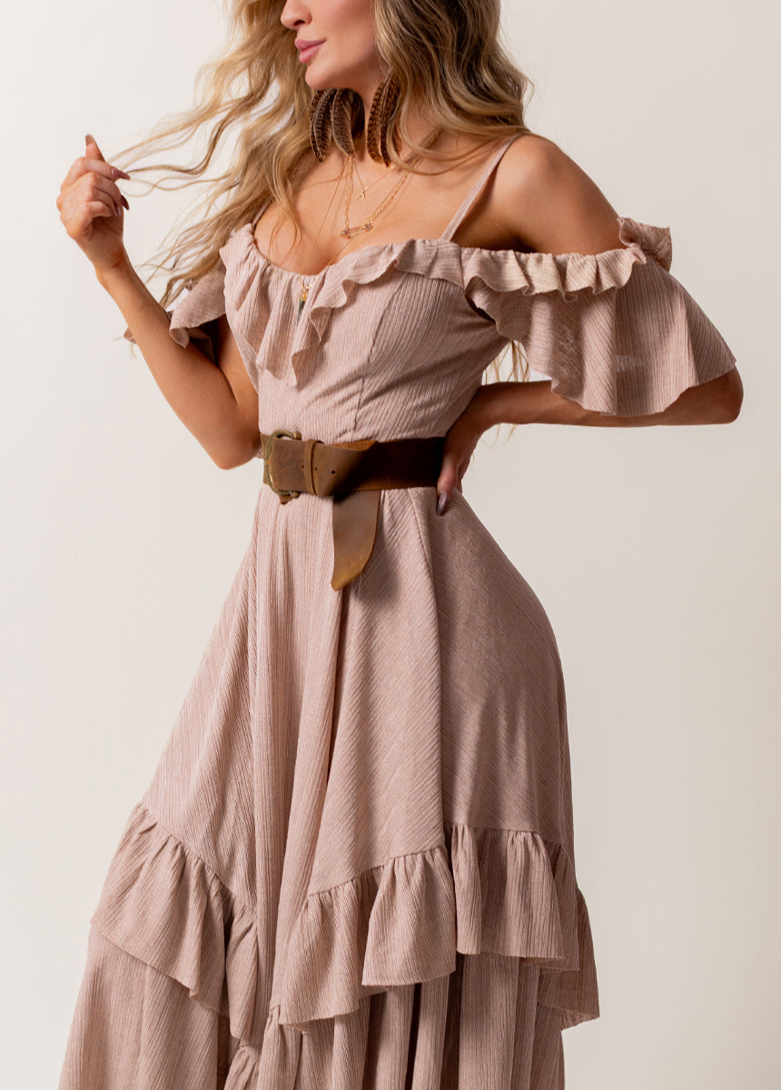 Odile Dress in Desert Shell