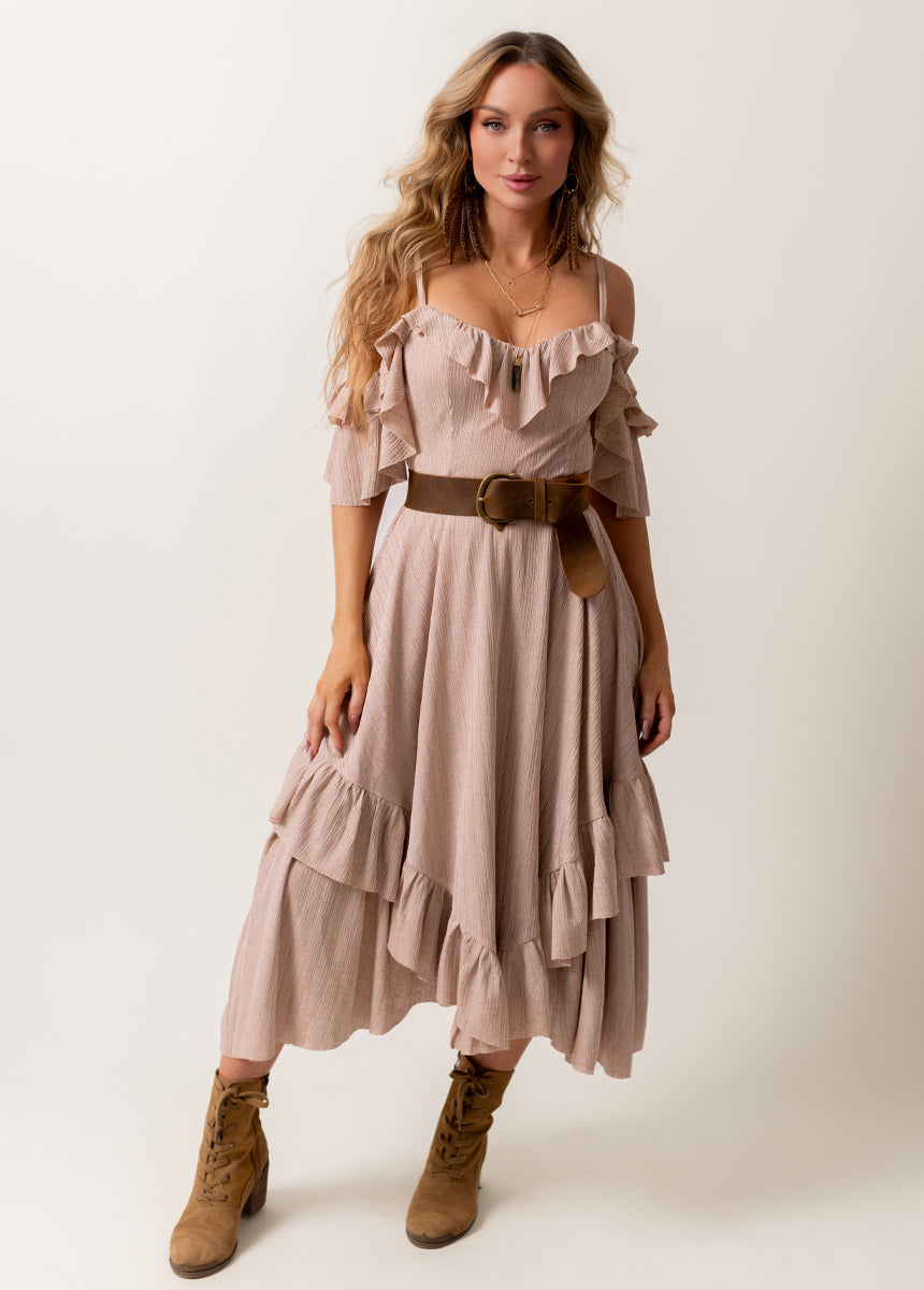 Odile Dress in Desert Shell