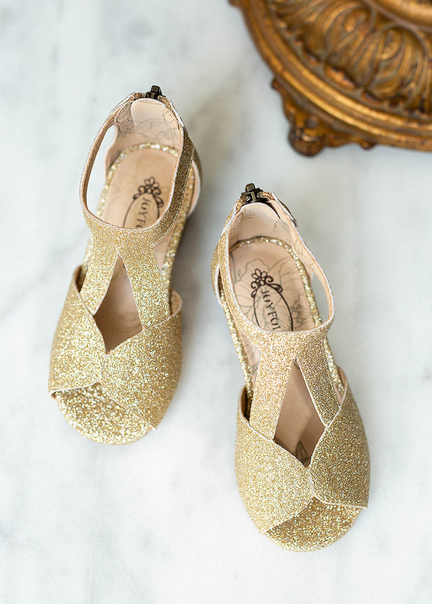 Orelia Heel in Gold Glitter