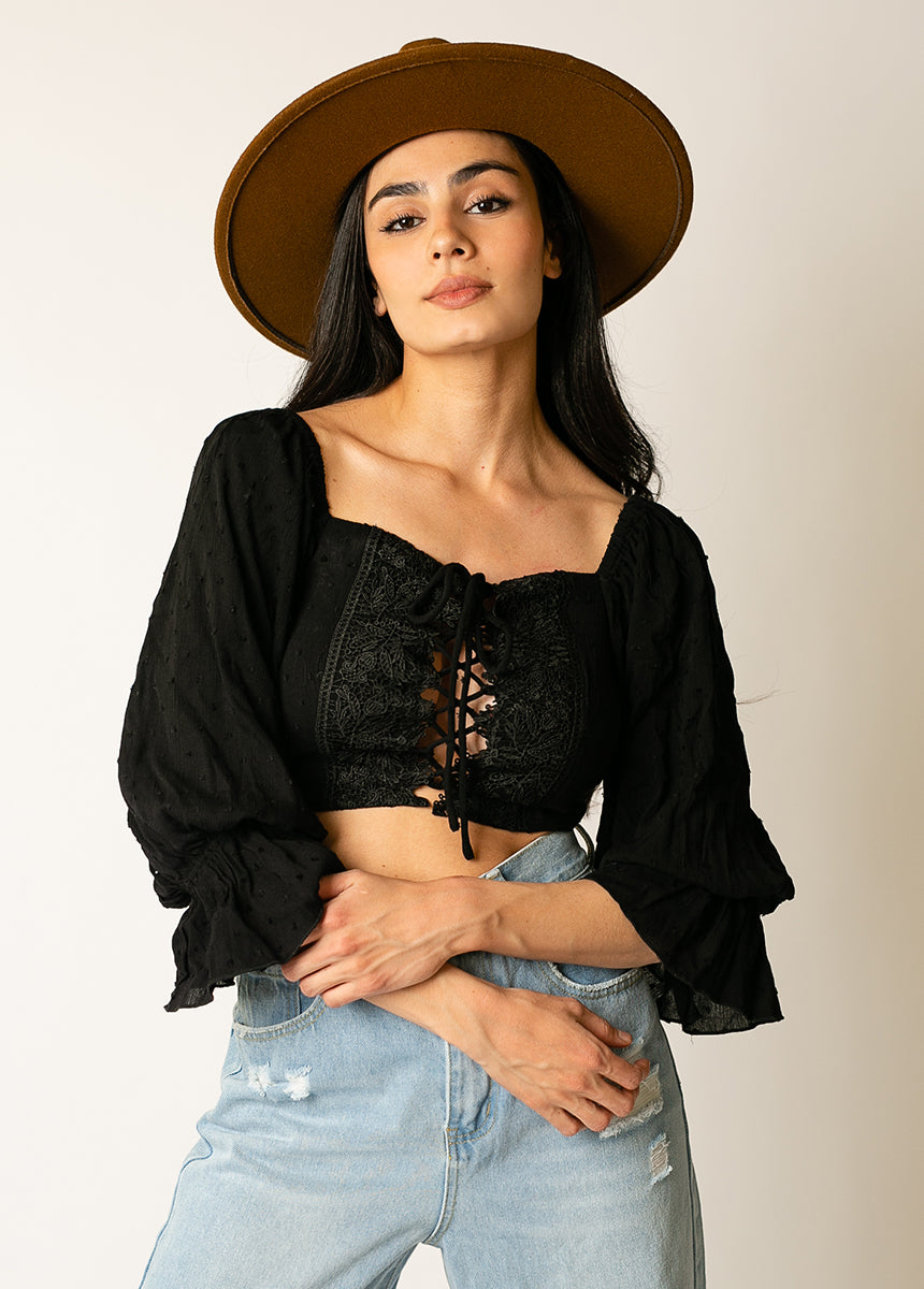 Peace Top in Black