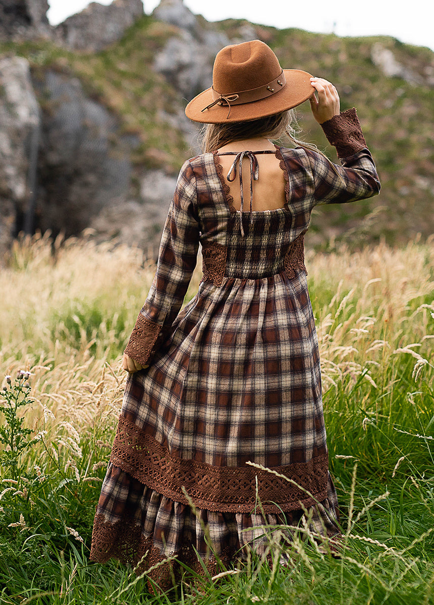Rosi Dress in Cinnamon Tartan
