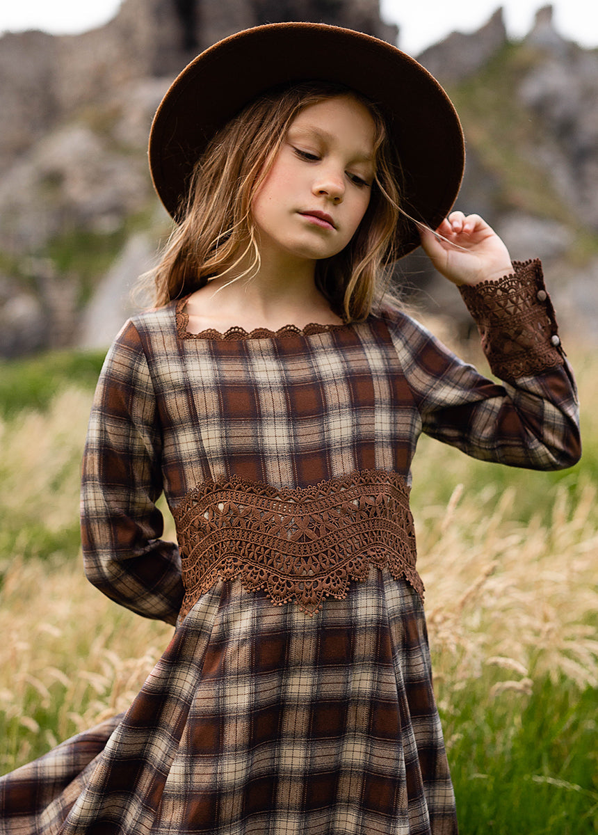 Rosi Dress in Cinnamon Tartan