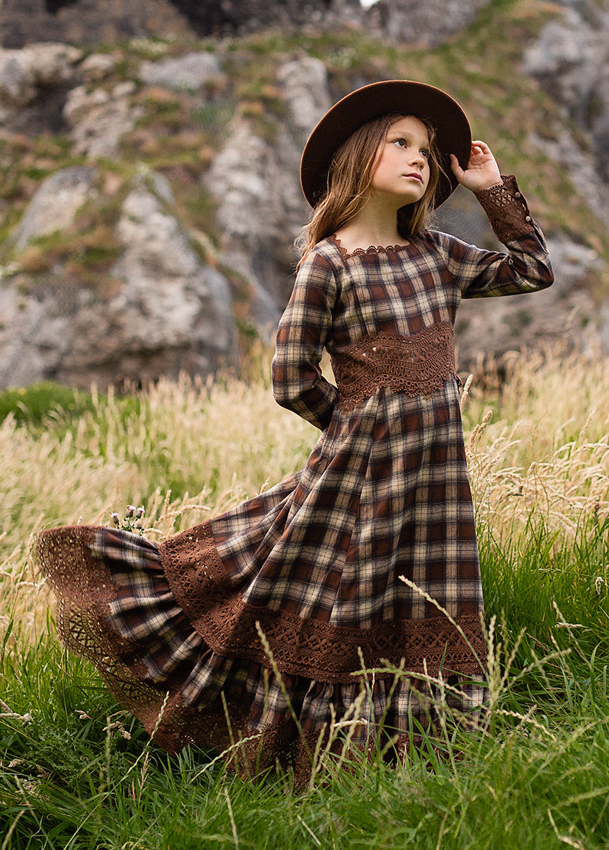Rosi Dress in Cinnamon Tartan