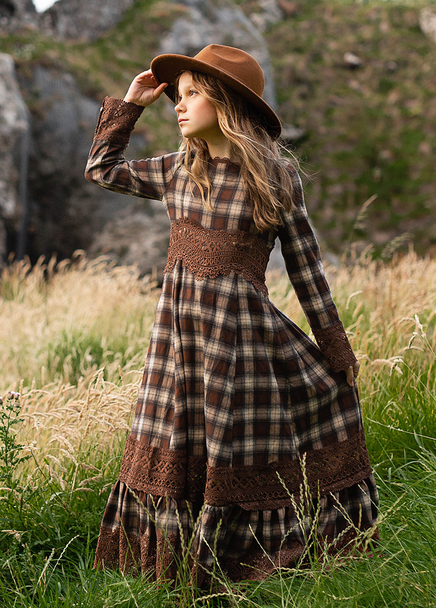 Rosi Dress in Cinnamon Tartan